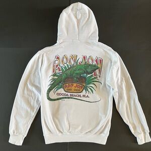 Ron Jon Surf Shop Men's Small Cocoa Beach Florida White Lizard Sweatshirt Hoodie